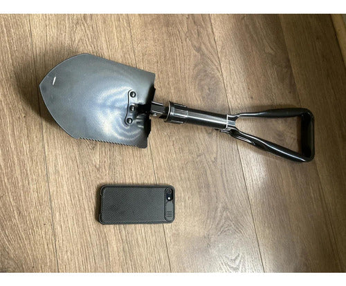 Pala Plegable Picota Sierra 2 En 1 Militar Camping - Norplat Negro