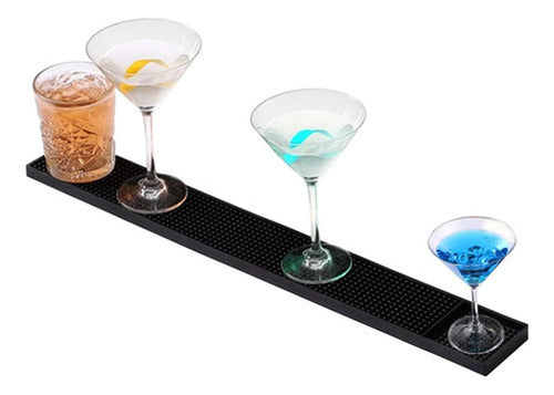 Bar Mat 60 X 8cm Escurridor Vaso Copas Barmat Goma - Norplat