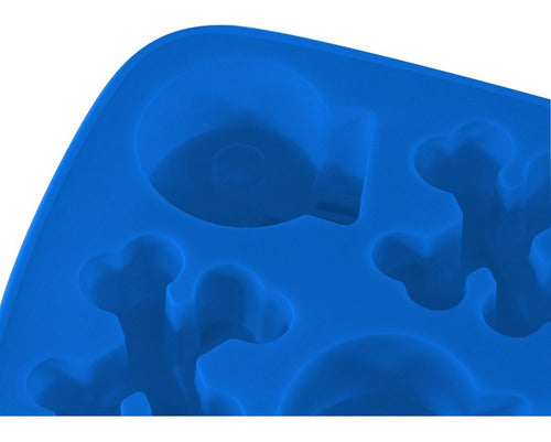 Molde De Silicona Para Calaveras Y Huesos De Hielo - Cukin Celeste