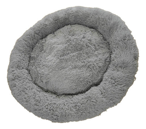 Cama Mascotas Perros Grandes Antiestres 90cm Talla Xxl - Wuf Gris