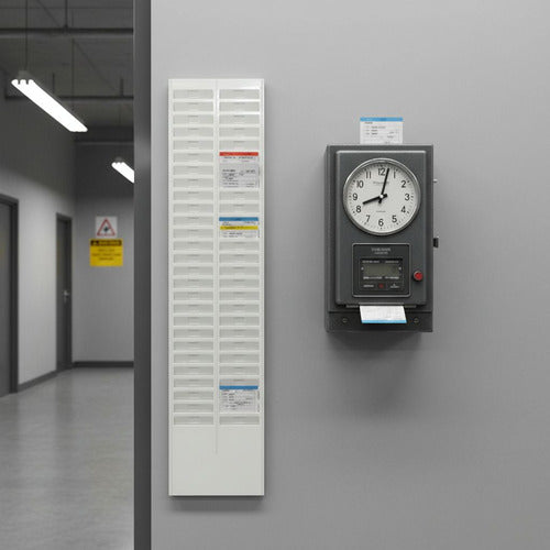 Tarjetero Plástico 50 Tarjetas De Control Asistencia Norplat Crema