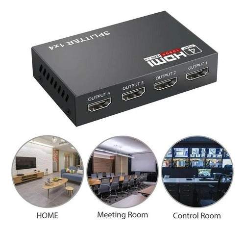 Splitter Hdmi Multiplicador 1x4 4 Salidas 1080p Hdtv Norplat