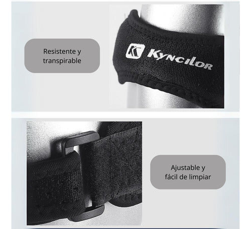 Pack 2 Menisqueras Neoprene Soporte Rotuliano Ajustable Negro M