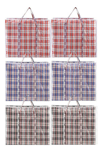 6 Bolsas Matuteras Bolso Para Almacenaje 80x60x30cm Norplat Variado Escoces