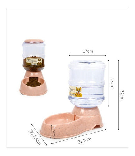 Dispensador Automático Bidón Agua Para Mascota Perros Gatos Gris