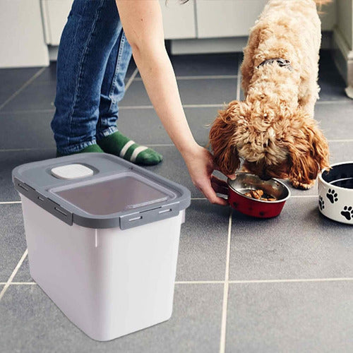 Contenedor De Alimentos Para Mascota Hermético Gris