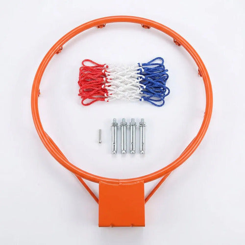 Aro De Basquet Reforzado Norplat Con Red Medida Profesional