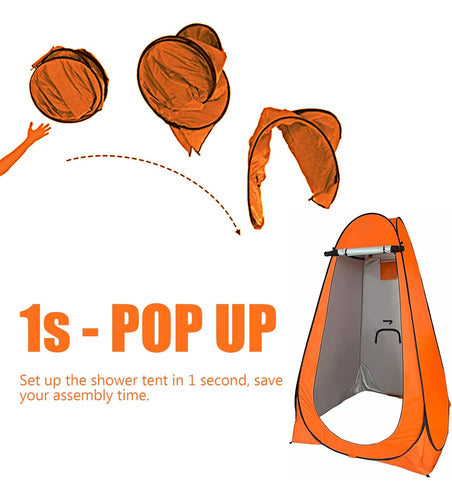Norplat Carpa Vestidor Portatil Camping Ventana Ducha Baño Naranja