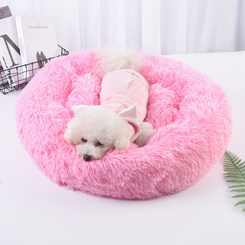 Cama Mascotas Perros Grandes Antiestres 80cm Talla Xl - Wuf Rosa