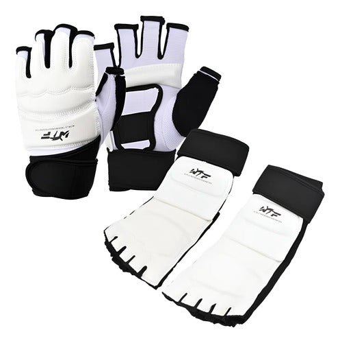 Guantes Y Empeineras De Entrenamiento De Taekwondo - Norplat Xl Blanco