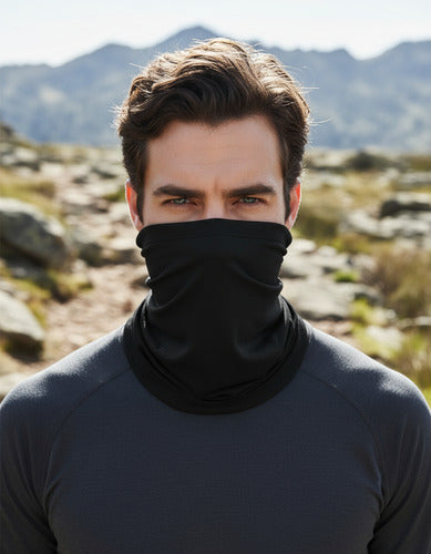 Bandanas Tubulares Sin Costuras Ancha Cuello Bufanda Gorro  Negro Talle Unico
