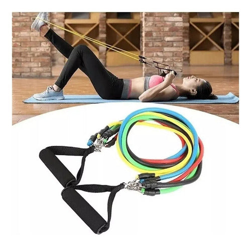 Set Bandas Elásticas Resistencia Para Ejercicios 11 Piezas