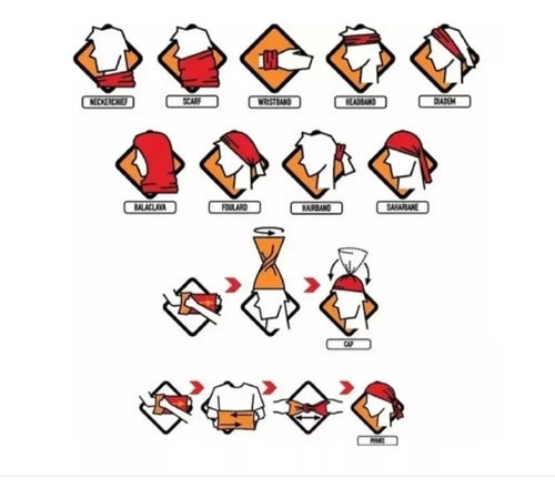 Bandanas Tubulares Sin Costuras Ancha Cuello Bufanda Gorro  Blanco Talle Unico