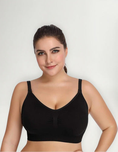 4 Sostenes Maternal Lactancia Elasticado Sin Barilla Norplat 2 Negro Y 2 Piel Liso S