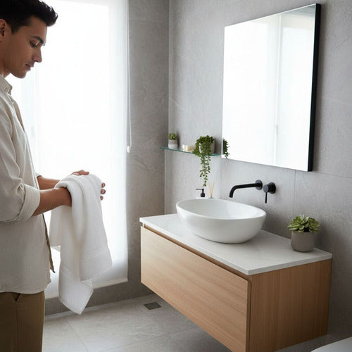 4 Toallas Mano Algodon Peluqueria Hotel Spa 35x75cm Norplat Blanco Lisa