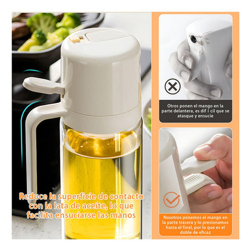 Aceitera Spray Rociador Alcuza Vidrio Aceite Vinagre Norplat