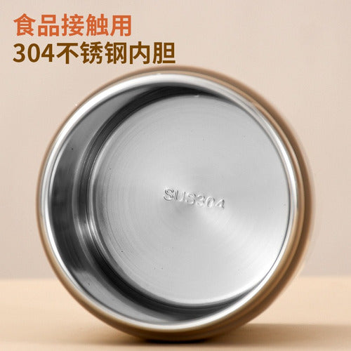 Termo Comida Acero Inoxidable 500ml Con Cuchara - Norplat Blanco