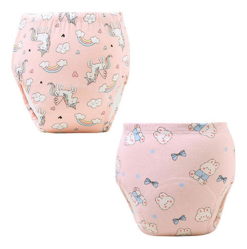 6 Calzon Entrenamiento Algodón Pull Up Reutilizable Norplat Nena L - 13 A 20 Kg