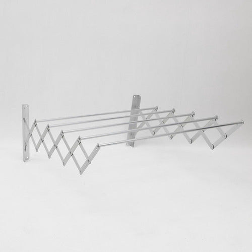 Tendederos Ropa Plegable Extensible Pared Colgador Norplat Plata