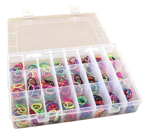 Caja Organizadora Plástica Multipropósito Con Compartimentos Transparente Liso