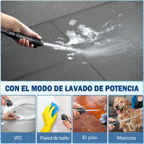Kit Ducha Teléfono Manguera Con Soporte + 5 Filtro - Norplat Negro Mate