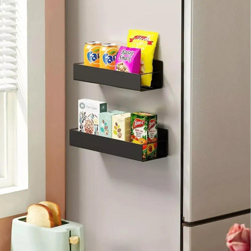 2 Estante Organizador Magnético Cocina Multiuso - Norplat Negro