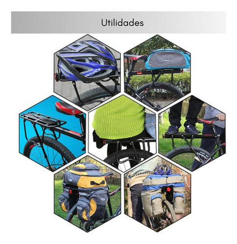 Parrilla Bicicleta Con O Sin Disco Porta Alforjas - Norplat Negro