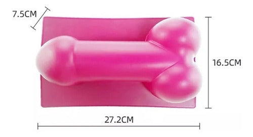 Molde De Silicona Pene Grande Queque Despedida Solteras Fucsia