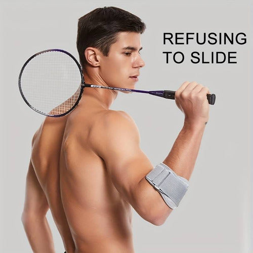Set 2 Soportes Codo Tenista - Epicondilitis - Tendinitis Adulto Negro