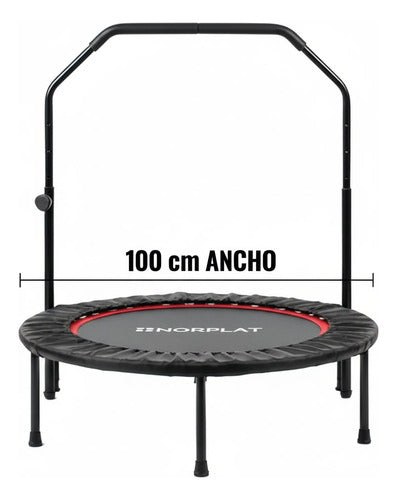 Trampolín Fitness Norplat Plegable 100cm 1m Cama Elastica Negro