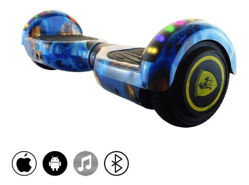 Hoverboard Eciclos Speaker Bluetooth Scooter Diseños Blue Star (azul)