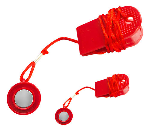 Set 2 Llaves De Seguridad Norplat Trotadora Universal Imán Rojo