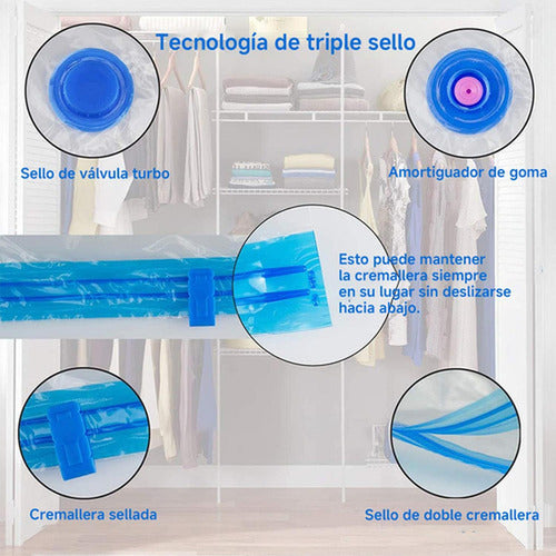8 Bolsas Organizadoras Al Vacio Con Bomba Electrica Norplat