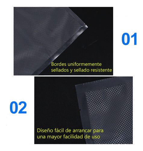 100 Bolsas Para Sellar Al Vacio 20x25 Vacío Espesado Norplat Transparente