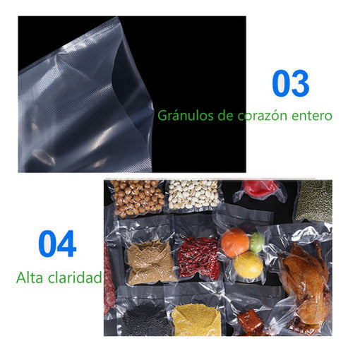 100 Bolsas Para Sellar Al Vacio 20x25 Vacío Espesado Norplat Transparente