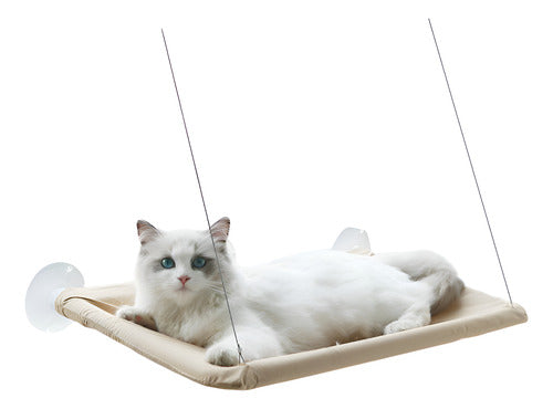 Hamaca Para Gatos Cama De Gato Cama Colgante Ventana - Wuf Beige Liso