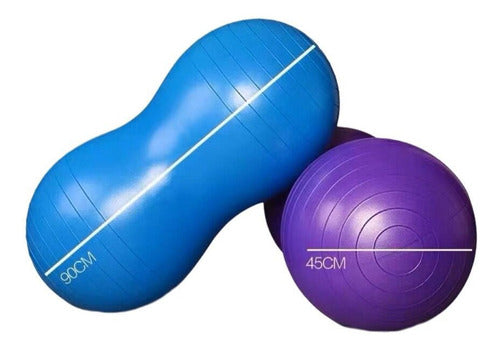 Balón Ovalado Pilates Yoga Tipo Maní 90x45cm Kine - Norplat Morado