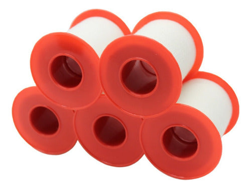 12 Cinta Tape Rigido Adhesivo Kinesiologica 2.5cm 5m Norplat Blanco