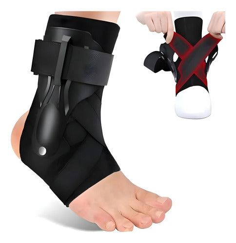 Tobillera Ortopedica Ajustable - Esguinces De Pie - Norplat Negro S