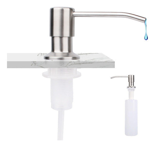 Bomba Dispensador Acero Inox Jabón Lavaplato 500ml - Norplat