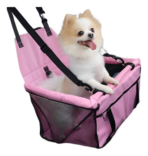 Norplat Asiento Auto Mascota Reforzado Plegable Seguridad Rosa Claro