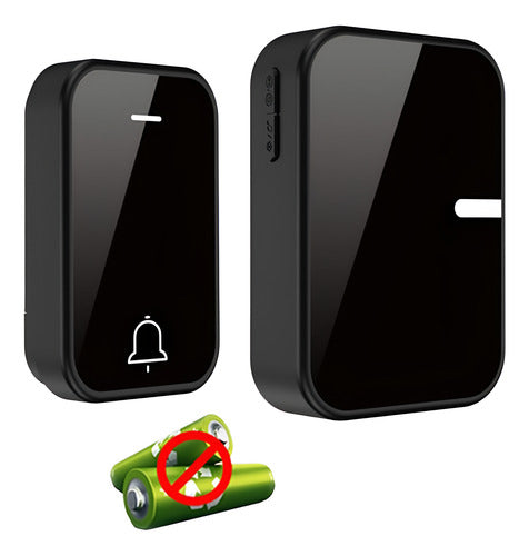 Timbre Inalambrico Exterior Portatil Autoalimentado Norplat Negro