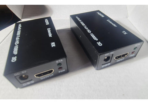 Extensor Hdmi 60 Metros Por Rj45 Cat5e/6e 1080p - Norplat Negro