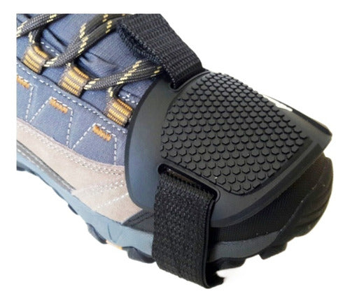 Protector Cubre Calzado Moto Pata Cambio Goma Zapatos Negro 1