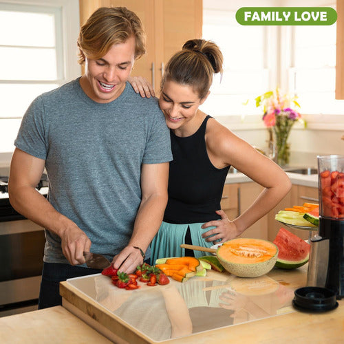 Tabla Picar De Acrilico Premium Con Lengueta 40x28cm Norplat