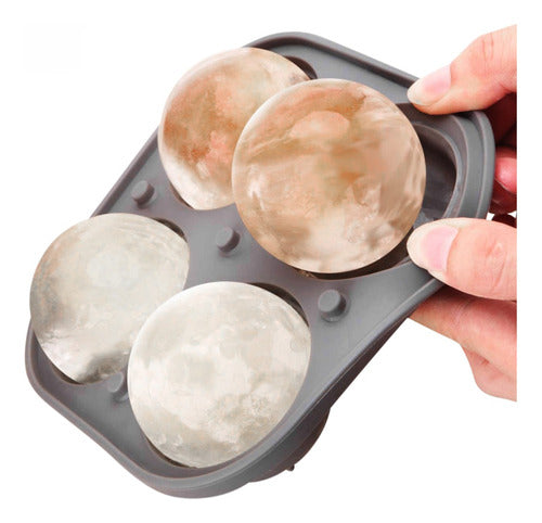 Molde De Silicona Para Bolas De Hielo 6 Cm - Cukin Negro