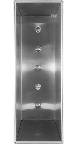 Molde De Aluminio Con Tapa P/ Queque O Pan De Molde - Cukin Plateado