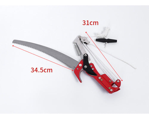 Podador De Altura Manual Tijera + Serrucho Arboles - Norplat Rojo