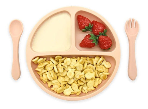 Plato De Silicona De Succión Y Ventosa (niño-niña) - Norplat Beige C3