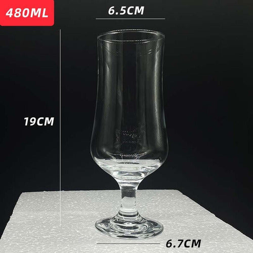 6 Copas Coctel Tropical Tiki Cocktail Premium 480ml Norplat Transparente